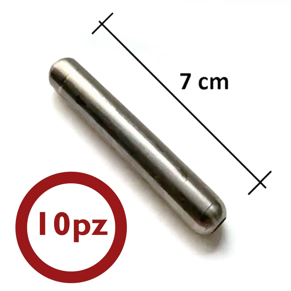 [00000] 10 Bebederos (pipeta) 7cm C/balín, Acero Inox (pack 10 Pzs)